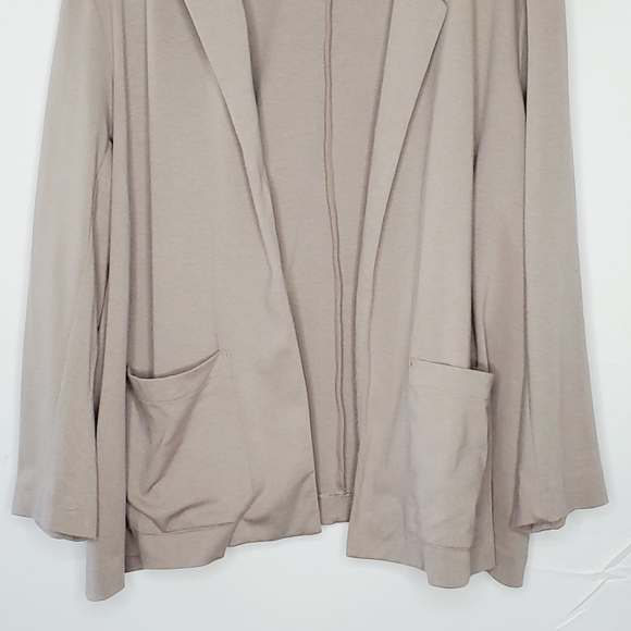 Eileen Fisher Organic Cotton Blend Blazer Sz 2X Open Front Stretch Jacket Pocket - Picture 5 of 13